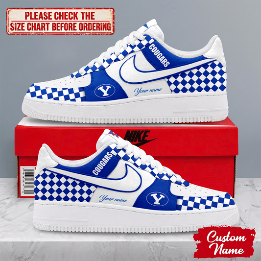 SPECIAL EDITION - NEW CUSTOMIZED NCAA FBS11 BYU BYU COUGARS AF1 SHOES