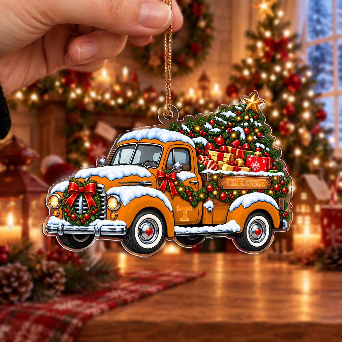 [HOT DEAL] NEW CUSTOMIZED NCAA CWS12 TNV TENNESSEE VOLUNTEERS CHRISTMAS ACRYLIC ORNAMENT
