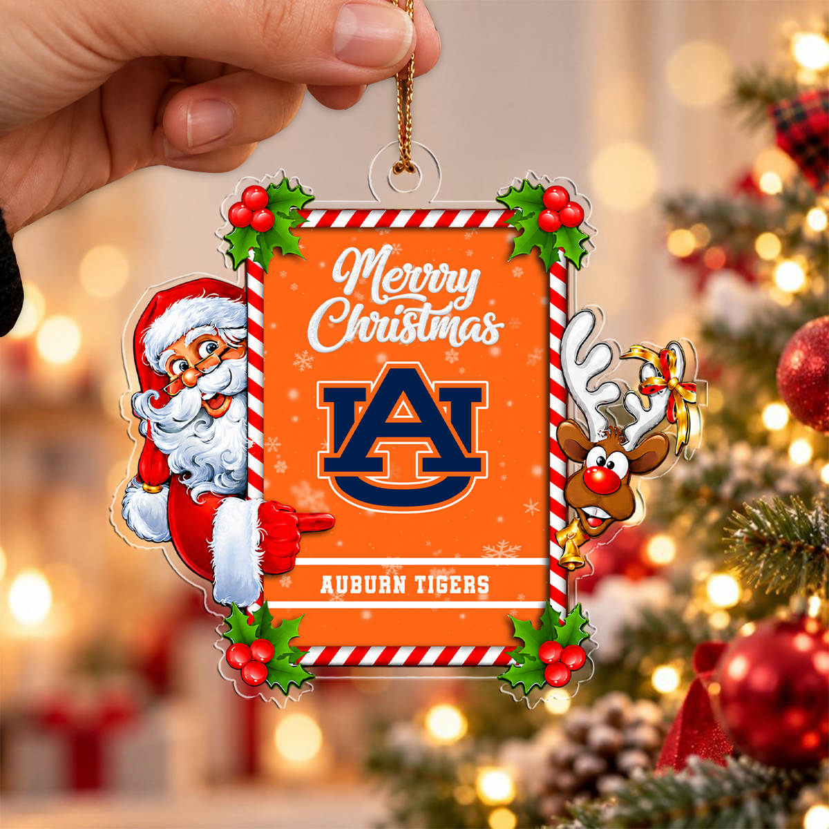 [ACTIVE OFFER] NEW CUSTOMIZED NCAA FBS13 ABT AUBURN TIGERS CHRISTMAS ACRYLIC ORNAMENT