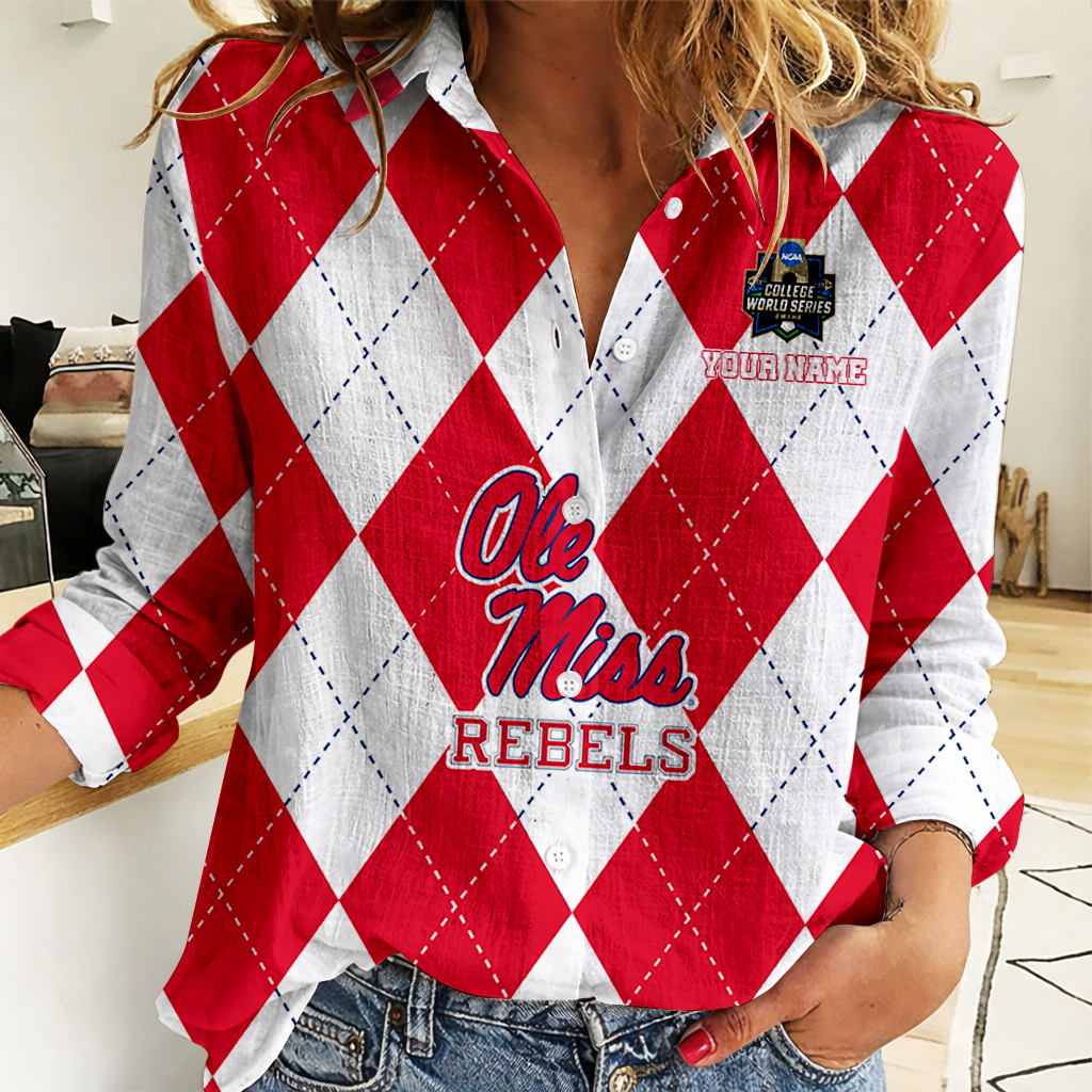 [LIMITED EDITION] NEW CUSTOMIZED | NCAA CWS13 OMR OM REBELS WOMEN CASUAL SHIRT FOR FAN
