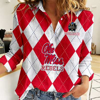 [LIMITED EDITION] NEW CUSTOMIZED | NCAA CWS13 OMR OM REBELS WOMEN CASUAL SHIRT FOR FAN