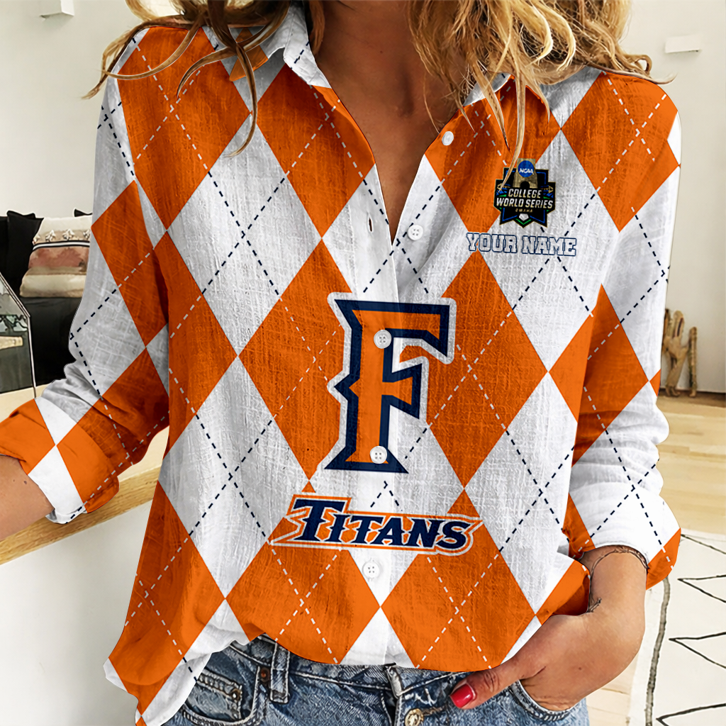 [LIMITED EDITION] NEW CUSTOMIZED | NCAA CWS16 CFT CS FULLERTON TITANS WOMEN CASUAL SHIRT FOR FAN