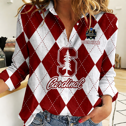 [LIMITED EDITION] NEW CUSTOMIZED | NCAA CWS18 STC ST CARDINAL WOMEN CASUAL SHIRT FOR FAN