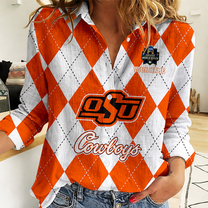 [LIMITED EDITION] NEW CUSTOMIZED | NCAA CWS19 OSC OS COWBOYS WOMEN CASUAL SHIRT FOR FAN