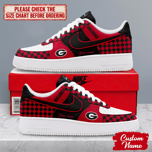 SPECIAL EDITION - NEW CUSTOMIZED NCAA CWS23 GEB GEORGIA BULLDOGS AF1 SHOES