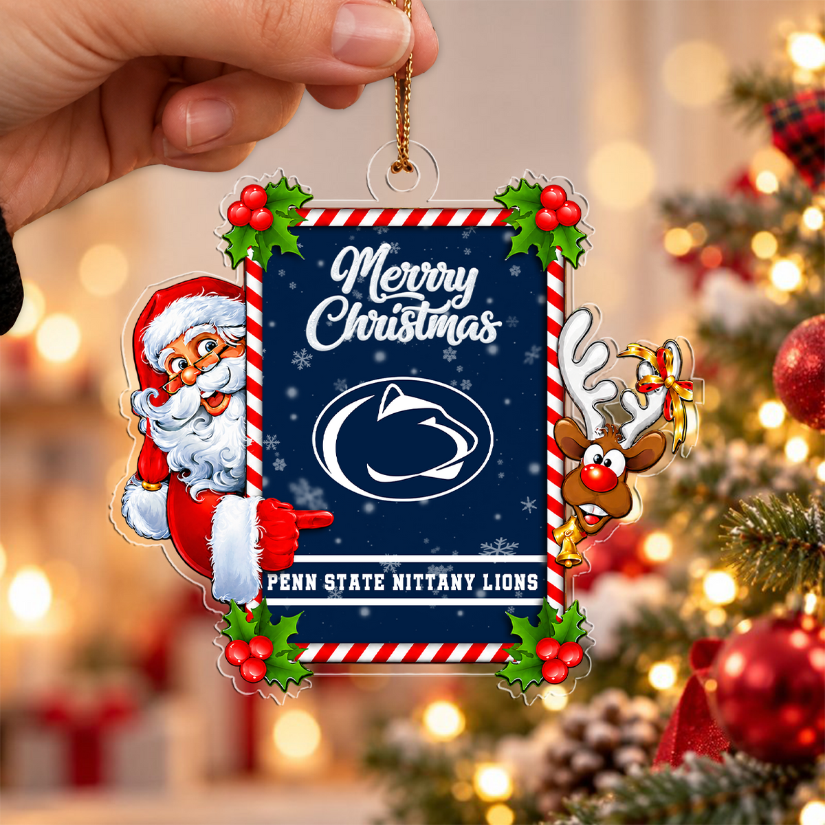 [ACTIVE OFFER] NEW CUSTOMIZED NCAA FBS23 PNL PENN STATE NITTANY LIONS CHRISTMAS ACRYLIC ORNAMENT