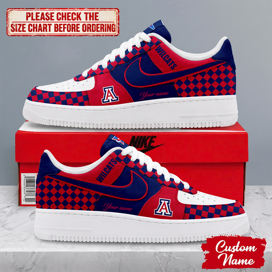 SPECIAL EDITION - NEW CUSTOMIZED NCAA FBS27 ARW ARIZONA WILDCATS AF1 SHOES