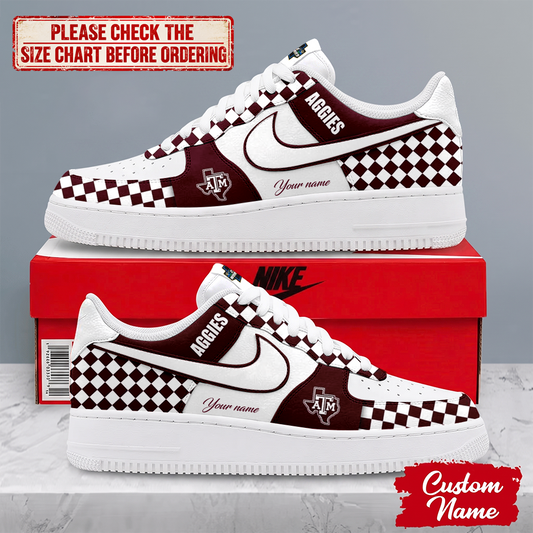 SPECIAL EDITION - NEW CUSTOMIZED NCAA CWS27 TAA TEXAS A&M AGGIES AF1 SHOES