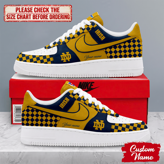 SPECIAL EDITION - NEW CUSTOMIZED NCAA FBS28 NFI NOTRE DAME FIGHTING IRISH AF1 SHOES
