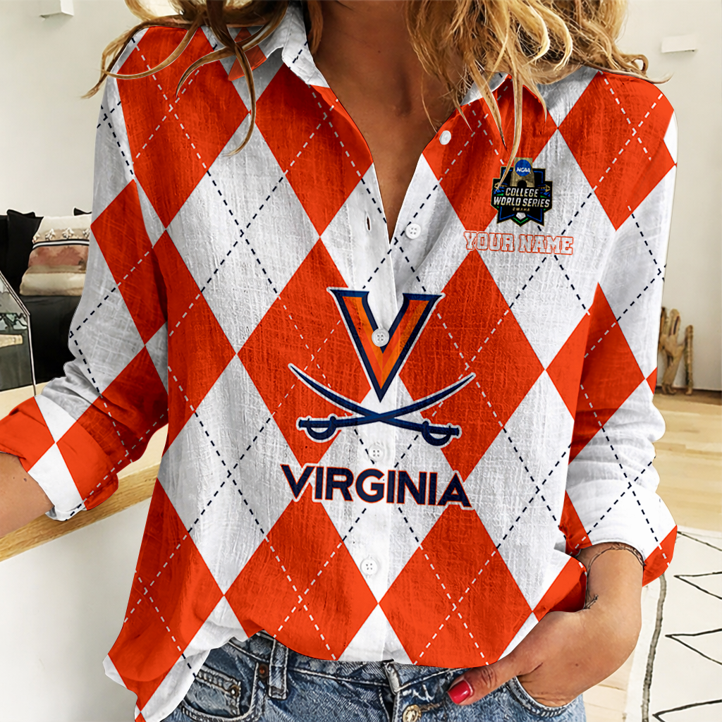 [LIMITED EDITION] NEW CUSTOMIZED | NCAA CWS28 VIC VI CAVALIERS WOMEN CASUAL SHIRT FOR FAN
