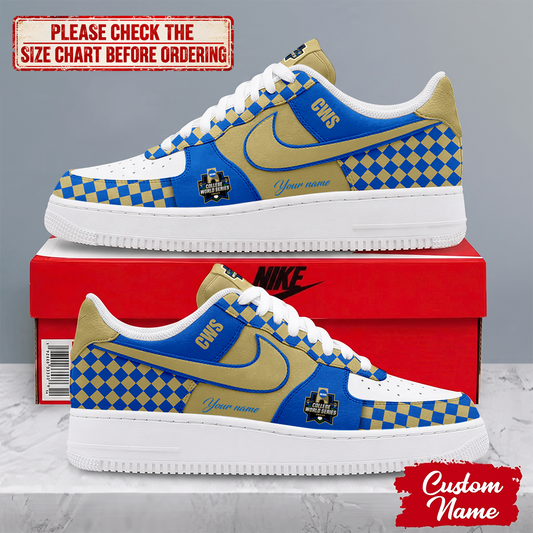 SPECIAL EDITION - NEW CUSTOMIZED NCAA CWS31 COLLEGE WORLD SERIES AF1 SHOES