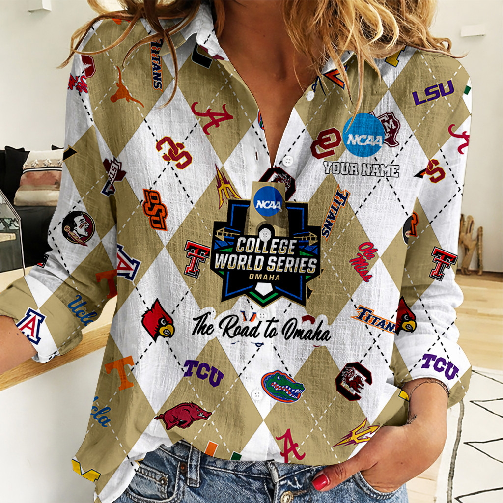 [LIMITED EDITION] NEW CUSTOMIZED | NCAA CWS32 CWS ALL TEAMS WOMEN CASUAL SHIRT FOR FAN